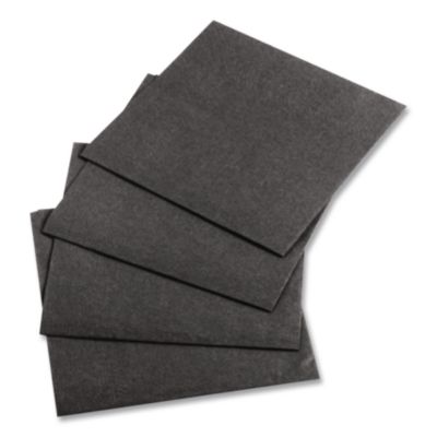 Embossed Beverage Napkins, 1-Ply, 10 x 10, Black, 1,000/Cart