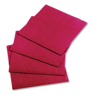 Embossed Beverage Napkins, 2-Ply, 9.5 x 9.5, Red, 1,000/Cart