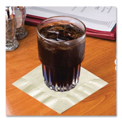Embossed Beverage Napkins, 2-Ply, 9.5 x 9.5, Ecru, 1,000/Car
