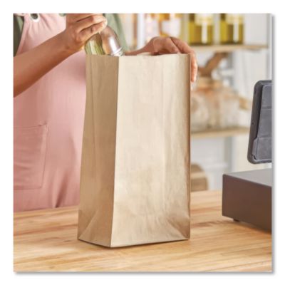 Grocery Paper Bags, 16# Size, 40# Basis Weight, 7.75" x 4.75