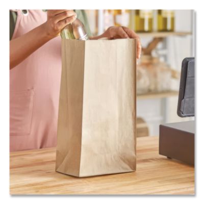 Grocery Paper Bags, 20# Size, 40# Basis Weight, 8.25" x 5.25