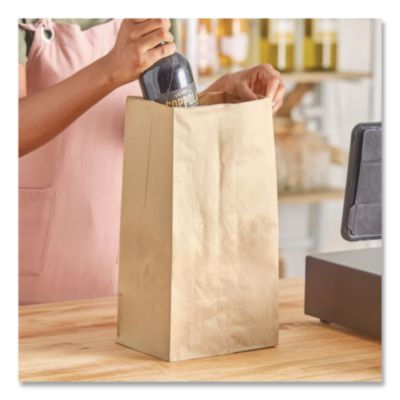 Grocery Paper Bags, 25# Size, 40# Basis Weight, 8.25" x 5.38
