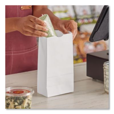 Grocery Paper Bags, 4# Size, 30# Basis Weight, 5" x 3.13" x
