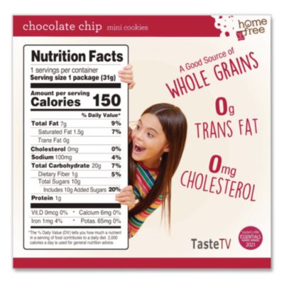 Gluten Free Chocolate Chip Mini Cookies, 1.1 Oz Pack, 30/car