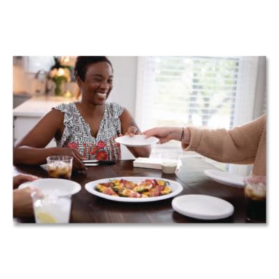 Paper Dinnerware, Plate, 10.5" Dia, White, 500/carton