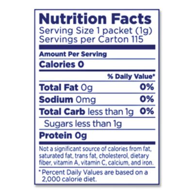 Zero Calorie Sweetener, 0.04 oz Packet, 500/Box