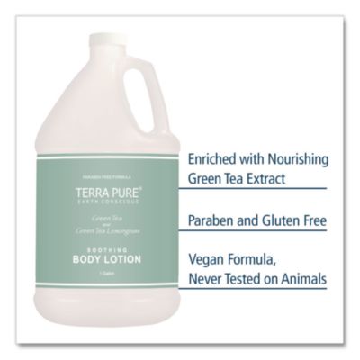 Terra Pure Lotion Gallon, 1 gal Bottle, Green Tea and Lemong