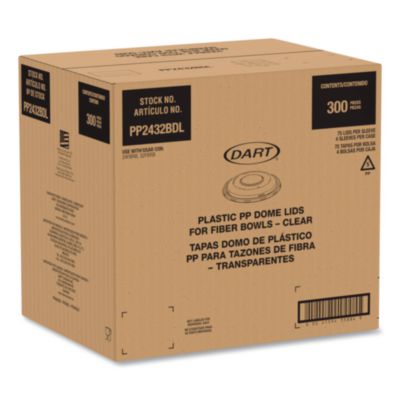 Dome Covers and Lids, For 24 oz to 32 oz Containers, 8.28" D