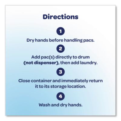 MIGHTY PACS Free Clear HE Laundry Detergent, 60 Pods/Tub, 4