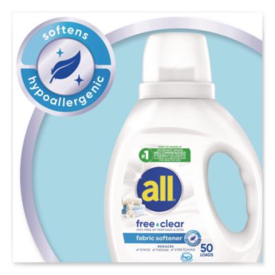 Free Clear Liquid Fabric Softener, Fragrance-Free, 34 oz Bot