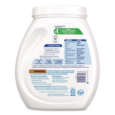 MIGHTY PACS Free Clear HE Laundry Detergent, 80 Pods/Tub, 4