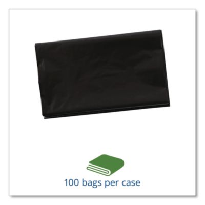 Total Recycled Content Plastic Trash Bags, 45 gal, 1.5 mil,
