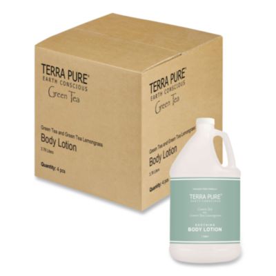 Terra Pure Lotion Gallon, 1 gal Bottle, Green Tea and Lemong