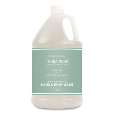 Terra Pure Body Wash Gallon, Green Tea Lemongrass, 1 gal Bot