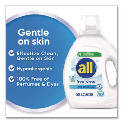 Free Clear HE Laundry Detergent, 58 Loads, Unscented, 73 oz
