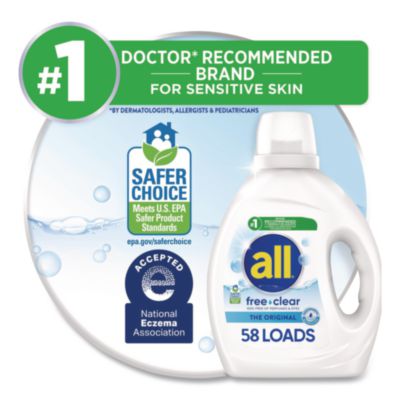 Free Clear HE Laundry Detergent, 58 Loads, Unscented, 73 oz