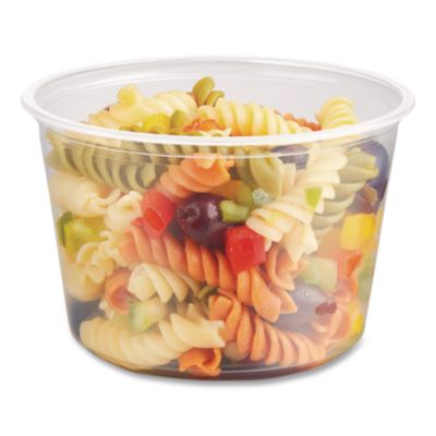 Deli Containers, 16 oz, Clear, Plastic, 50/Pack, 10 Packs/Ca