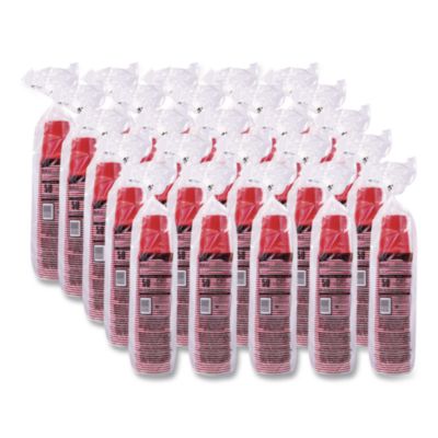 SOLO Party Plastic Cold Drink Cups, 16 oz, Red, 24/Pack, 25