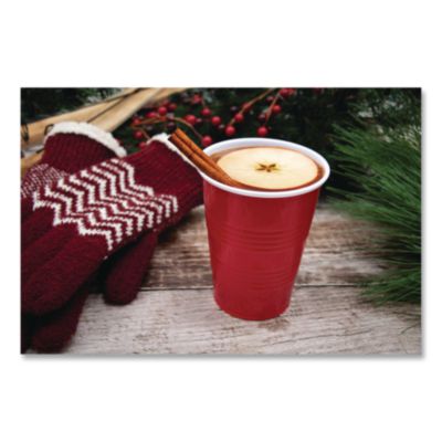 SOLO Party Plastic Cold Drink Cups, 16 oz, Red, 24/Pack, 25
