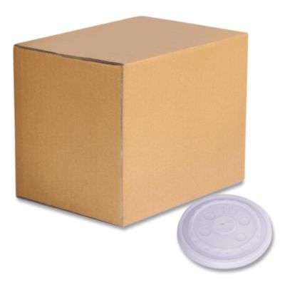 Plastic Lids for Foam Cups and Bowls, Slotted, Fits 32 oz to