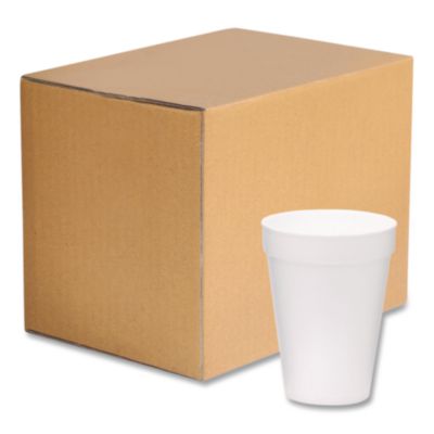 Foam Drink Cups, 14 oz, White, 1,000/Carton