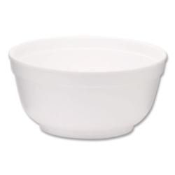 Foam Bowls, Squat Style, 8 oz, White, 1,000/Carton