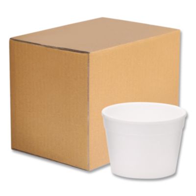 Foam Containers, 4 oz, White, 1,000/Carton