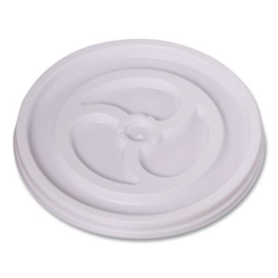 Plastic Lids for Foam Cups and Bowls, Vented, Fits 6 oz Hot 