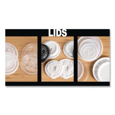 Plastic Lids for Foam Cups and Bowls, Drink-Thru, Fits 10 oz