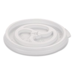Plastic Lids for Foam Cups and Bowls, Slotted, Fits 8 oz to