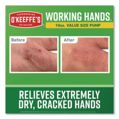 Working Hands Hand Cream, 10 oz Pump Bottle, Unscented