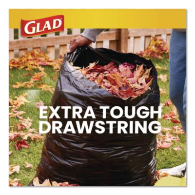 Guaranteed Strong Large Drawstring Trash Bags, Three-Ply, 30