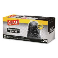 Guaranteed Strong Large Drawstring Trash Bags, Three-Ply, 30
