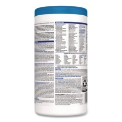 Bleach Germicidal Wipes, 1-Ply, 6 x 5, Unscented, White, 150