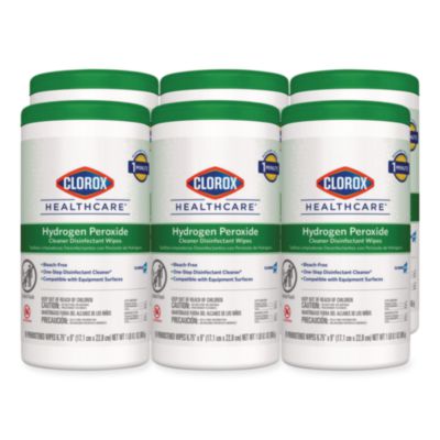 Hydrogen Peroxide Cleaner Disinfectant Wipes, 9 x 6.75, Unsc