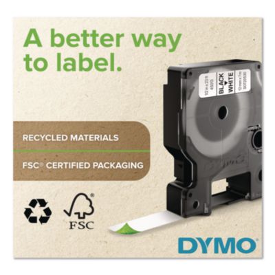 Rhino Permanent Poly Industrial Label Tape, 0.75" X 18 Ft, W