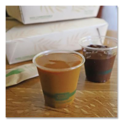 PLA Clear Portion Cups, 3 oz, Plastic, Clear, 2,500/Carton