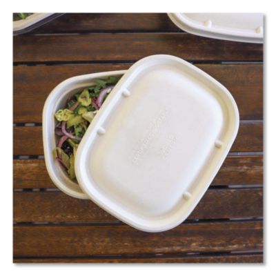 Fiber Lids for Fiber Containers, 8.9 x 6.9 x 0.4, Natural, P