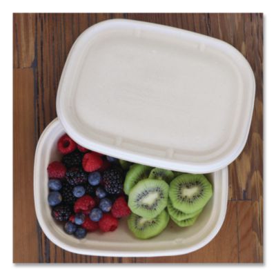 Fiber Lids for Fiber Containers, 8.9 x 6.9 x 0.4, Natural, P