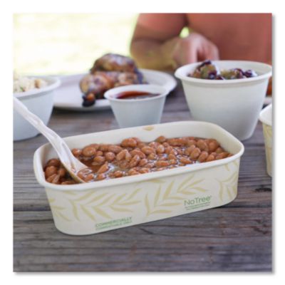 No Tree Rectangular Containers, 16 oz, 4.7 x 6.8 x 1.6, Natu