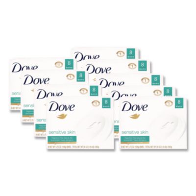 Sensitive Skin Bath Bar, Unscented, 3.75 oz, 8 Bars/Pack, 9