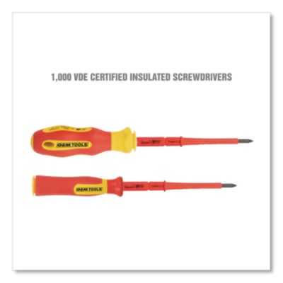 Insulated 10-Piece Interchangeable Bit Screwdriver Set, Metr