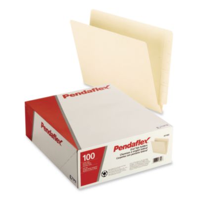 Manila End Tab Folders, 9.5" High Front, Straight 1-Ply Tabs