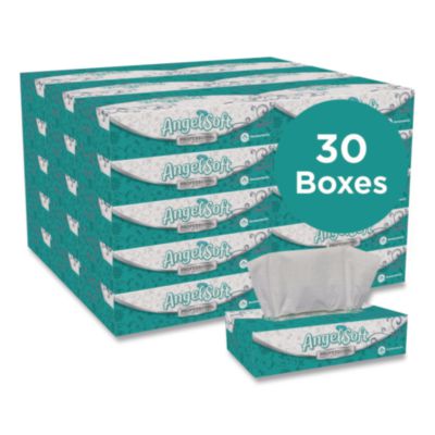 Angel Soft ps Premium Facial Tissues in Flat Box, 2-Ply, Whi