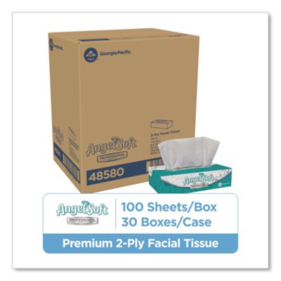 Angel Soft ps Premium Facial Tissues in Flat Box, 2-Ply, Whi