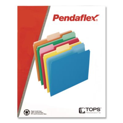 Interior File Folders, 1/3-Cut Tabs: Assorted, Letter Size,
