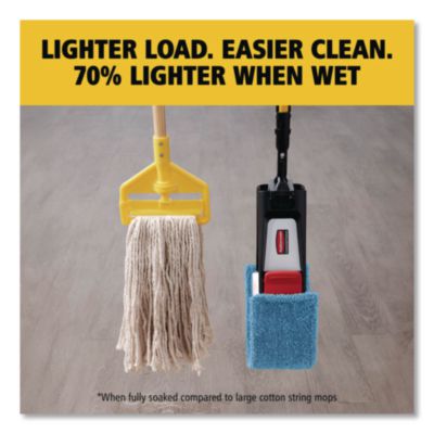 Adaptable Flat Mop Kit, 19.5 X 5.5 Blue Microfiber Head, 48"