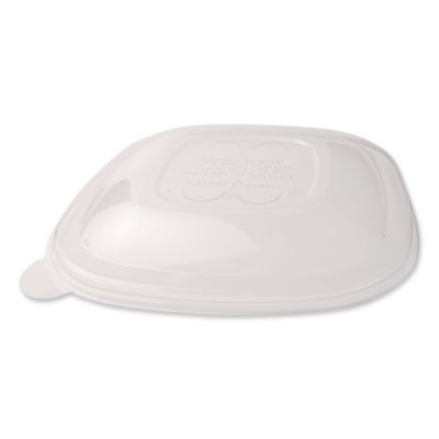 PLA Lids for Fiber Bowls, 8.8 x 8.8 x 1.4, Clear, 200/Carton