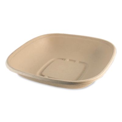 Fiber Bowls, 32 oz, 8.3 x 8.3 x 1.8, Natural, Paper, 400/Car
