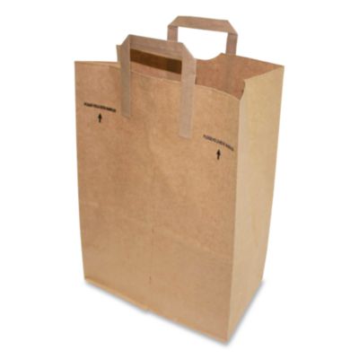 Grocery Paper Bags, 1/6 BBL Size, 70# Basis Weight, Flat Han
